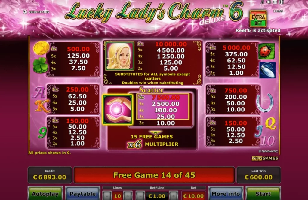 La suerte está de mi lado con Lucky Lady's Charm Deluxe